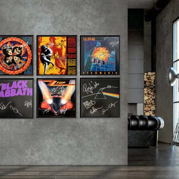 Johnny Cash FRAMED At San Quentin signed album Framed REPRINT - Picture 2 of 2